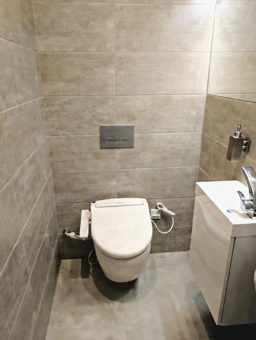 Bidet elektroniczny w remontowanej łazience